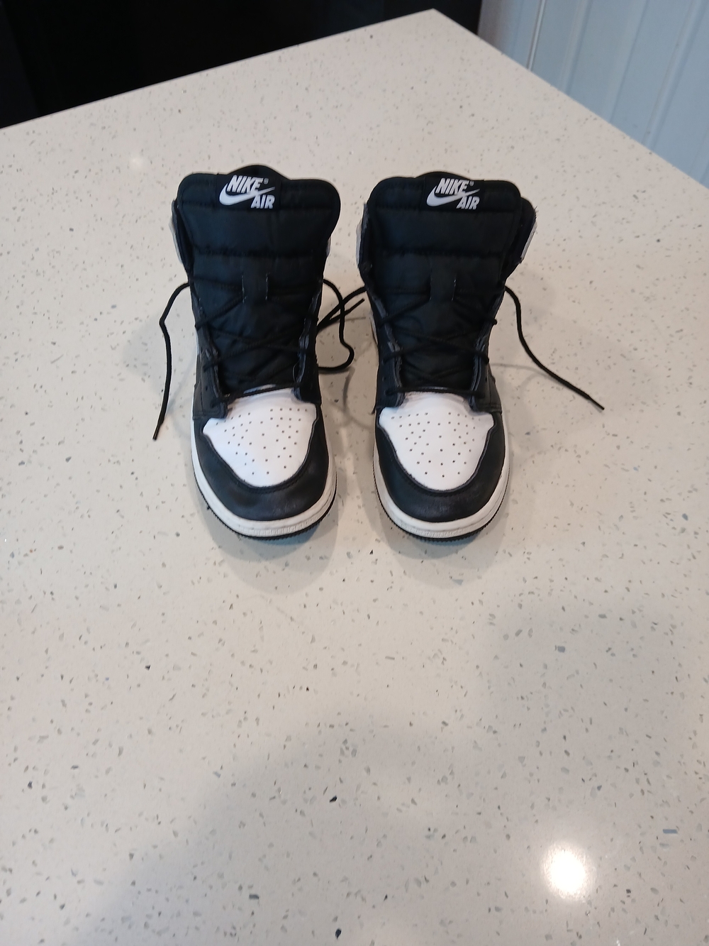 Nike Air Jordan 1 High Black White Us4.5y Fd1437-010 /